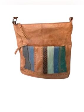 The Sak Multicolor Leather Shoulder Crossbody Bag Distressed Boho patchwork